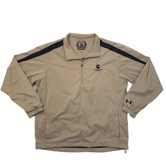 Under Armour Jacket Mens L Beige Performance Golf Wear McCormick Ranch Course - Picture 1 of 11